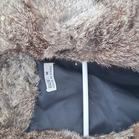 Vintage rabbit fur jacket sz medium - Picture 10 of 12